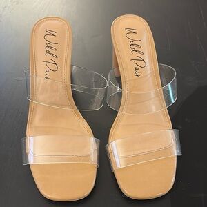 Zandria Two-Piece Clear Vinyl Dress Sandals, Created for Macy's - Size 6